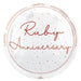 18" Happy 40th Anniversary Foil Balloon Round (Optional Helium Inflation)