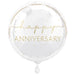 18" Happy Anniversary Foil Balloon Round (Optional Helium Inflation)