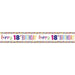 18 Bright Confetti Foil Banner 9 ft