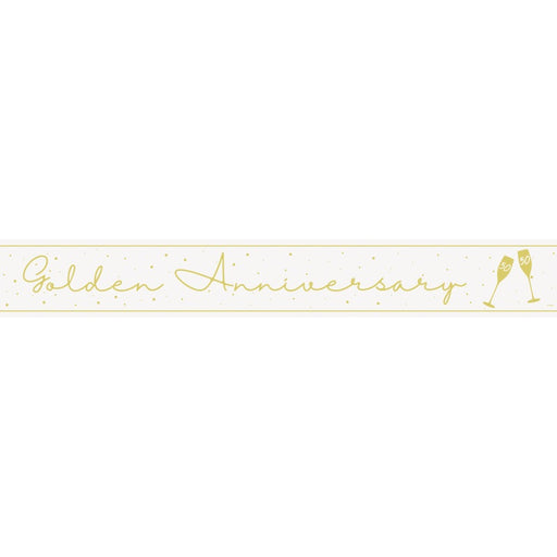 Happy 50th Anniversary Foil Banner 9 ft
