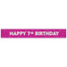 Glitz Pink Age 7 Prism Foil Banner 9 ft