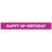 Glitz Pink Age 10 Prism Foil Banner 9 ft