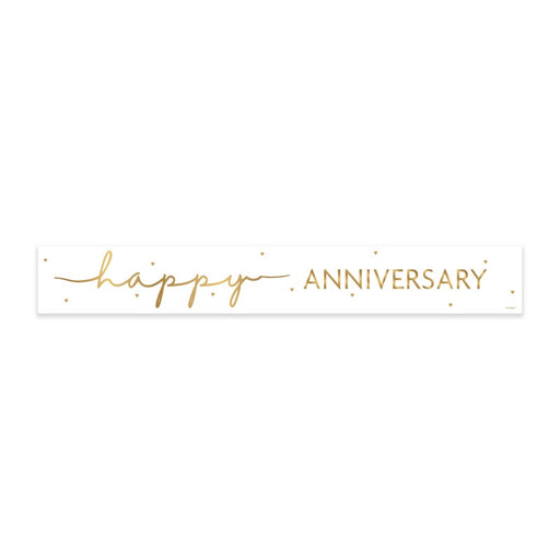 Happy Anniversary Foil Banner 9 ft