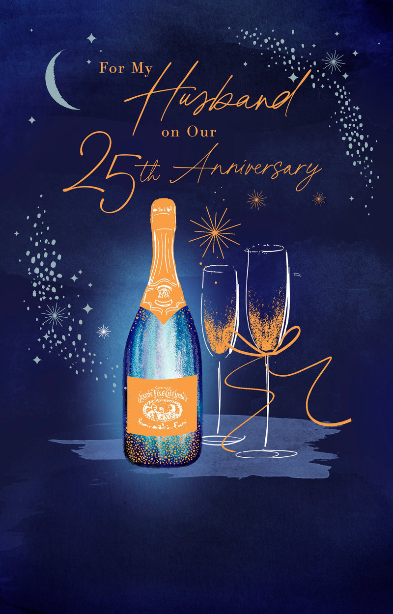 Gibson | Anniversary Wedding 25th Husband | Card and Gift | With Envelope