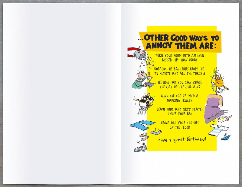 Giggles | Birthday Card 12 Year Boy Juv | Happy Birthday Gifts | With Envelope