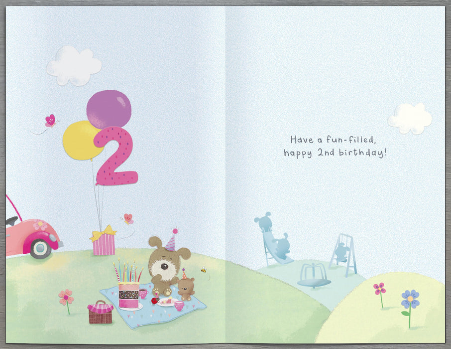 Lots | Birthday Card 2 Year Girl Juv | Happy Birthday Gifts | With Envelope