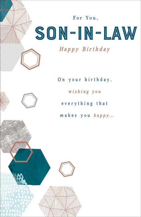 Carlton | Birthday Card Son In Law | Happy Birthday Gifts | Him, Boys, Men | With Envelope