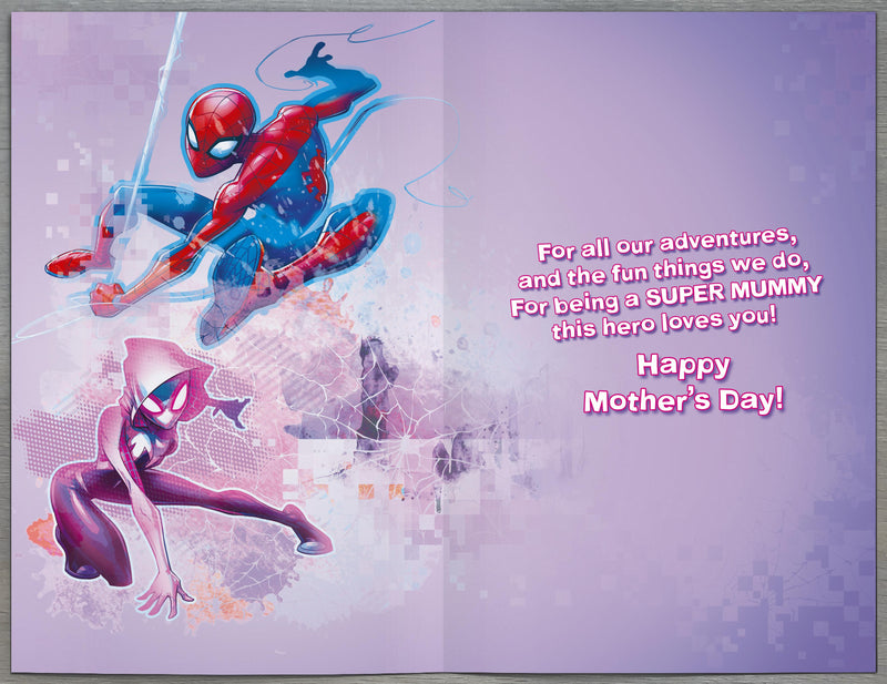 Disney Spider-Man Mother's Day Card for Mummy, Juvenile Design, 763575