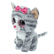 Ty Beanie Boos Regular - Kiki the Grey Cat soft toy - side