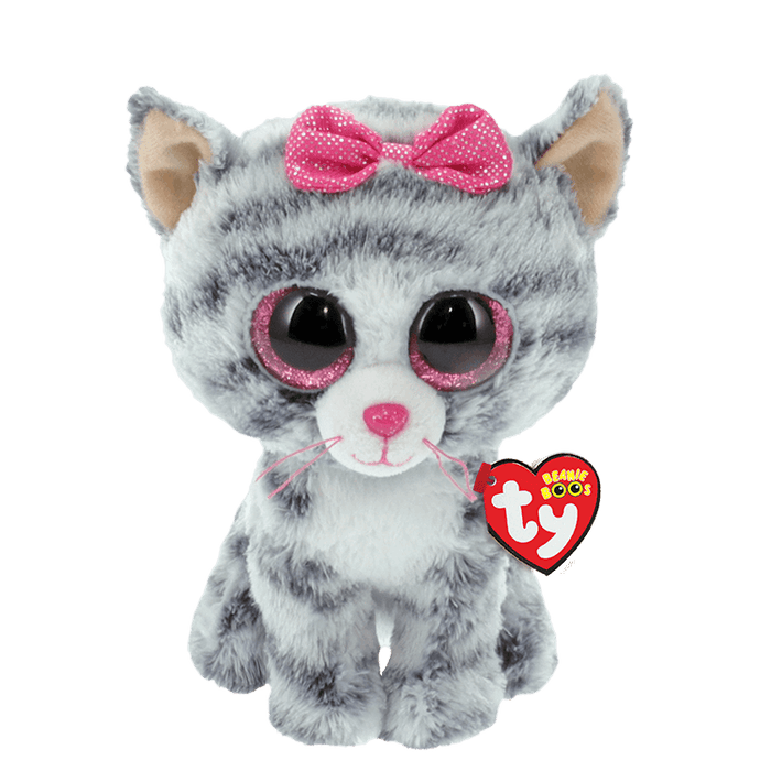 Ty Beanie Boos Regular - Kiki the Grey Cat soft toy