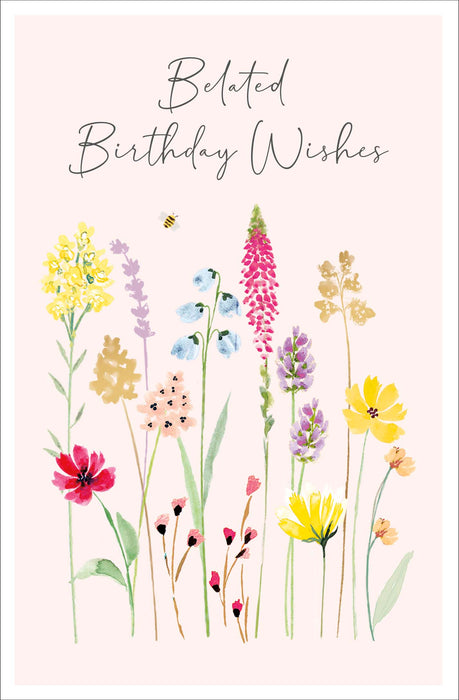 Gibson Birthday Card for Belated, Conv Design