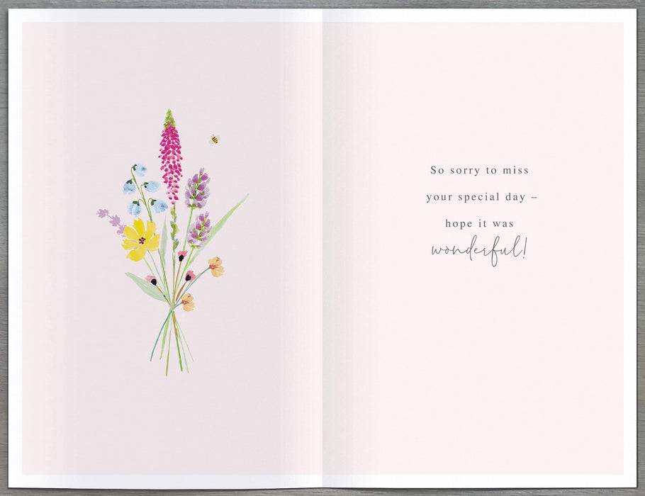 Gibson Birthday Card for Belated, Conv Design