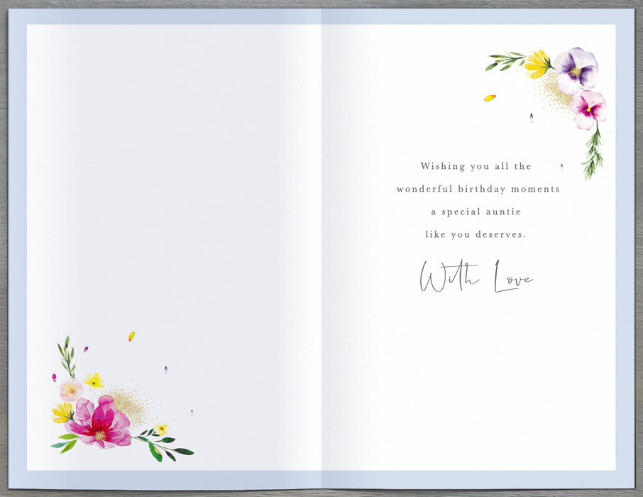 Butterfly | Birthday Card Auntie | Happy Birthday Gifts | Her, Girls, Women | With Envelope