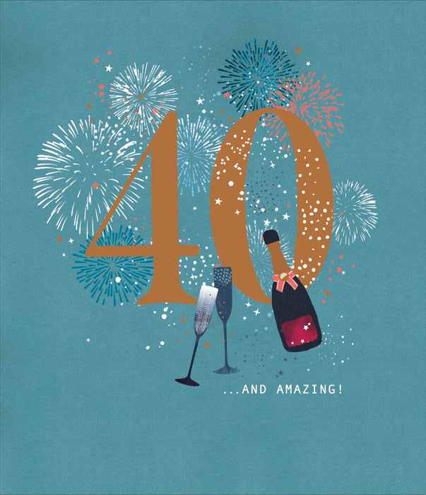 Aged to Perfection Birthday Card for 40th, Conv Design