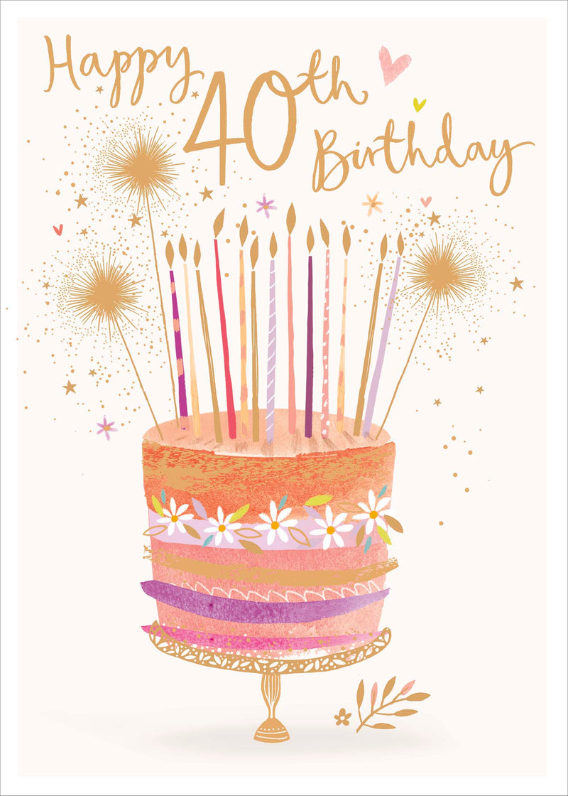 Madison | Birthday Card 40th | Happy Birthday Gifts | With Envelope