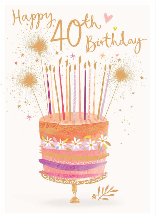 Madison | Birthday Card 40th | Happy Birthday Gifts | With Envelope
