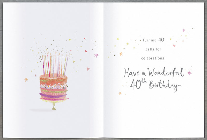 Madison | Birthday Card 40th | Happy Birthday Gifts | With Envelope