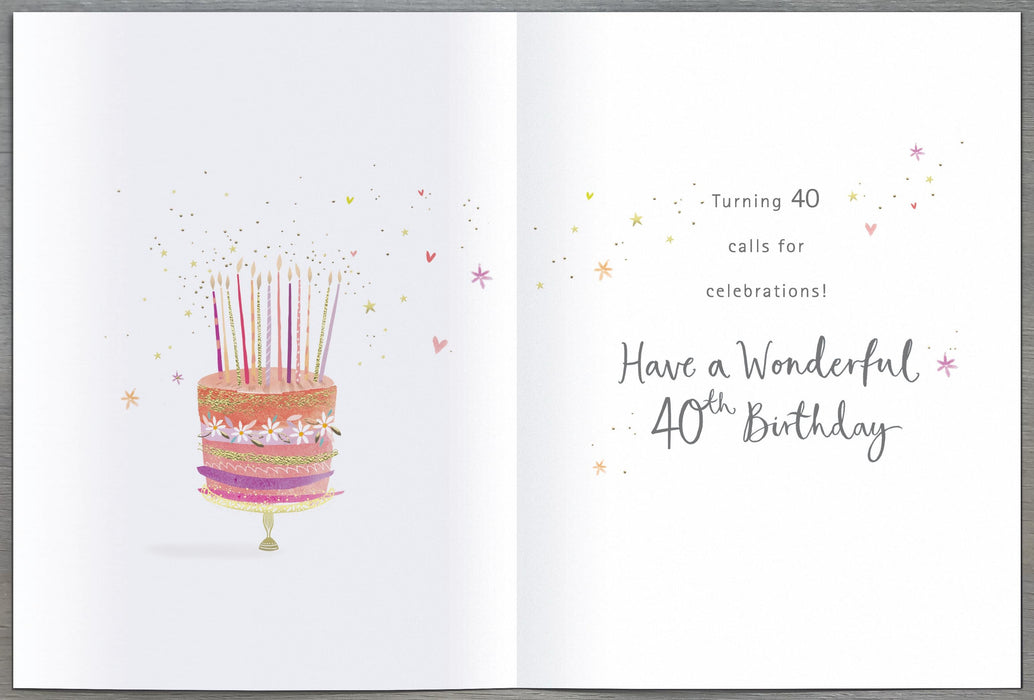 Madison | Birthday Card 40th | Happy Birthday Gifts | With Envelope