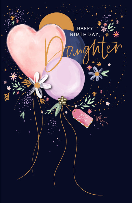 Indigo | Birthday Card Daughter | Happy Birthday Gifts | Her, Girls, Women | With Envelope