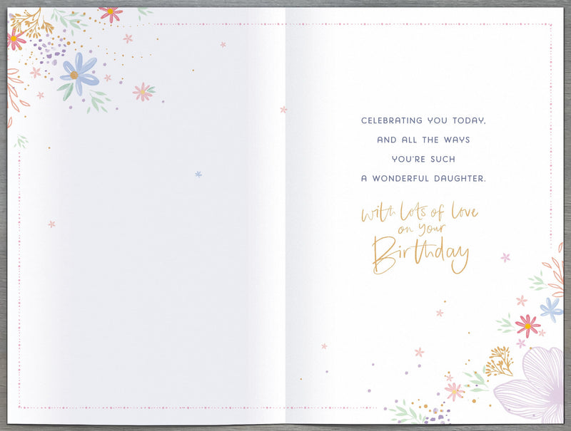Indigo | Birthday Card Daughter | Happy Birthday Gifts | Her, Girls, Women | With Envelope