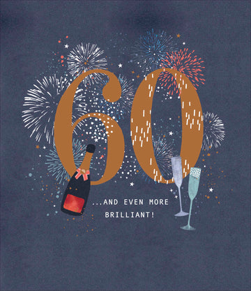 Aged | Birthday Card 60th | Happy Birthday Gifts | With Envelope