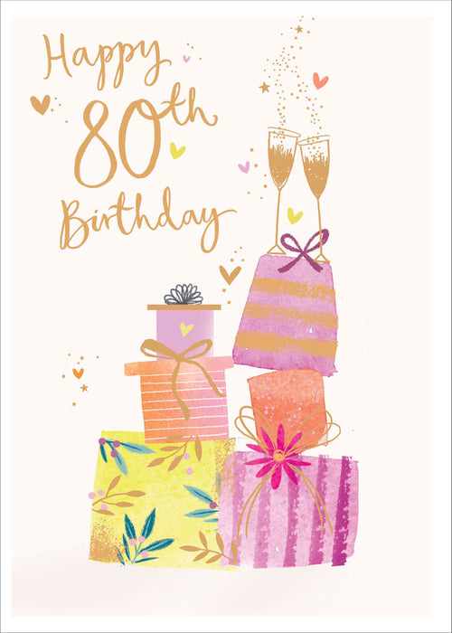 Madison | Birthday Card 80th | Happy Birthday Gifts | With Envelope