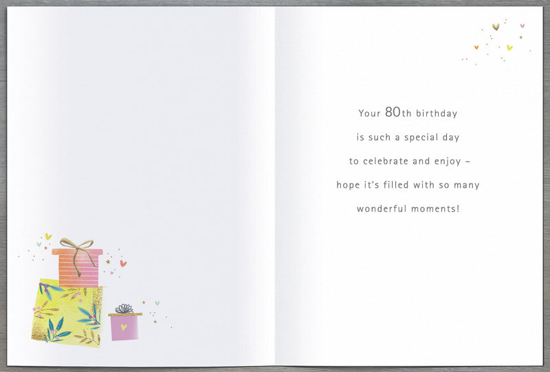 Madison | Birthday Card 80th | Happy Birthday Gifts | With Envelope