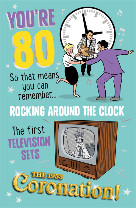 Giggles | Birthday Card 80th Hum | Happy Birthday Gifts | With Envelope