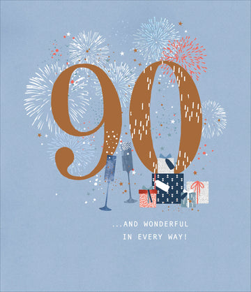 Aged | Birthday Card 90th | Happy Birthday Gifts | With Envelope