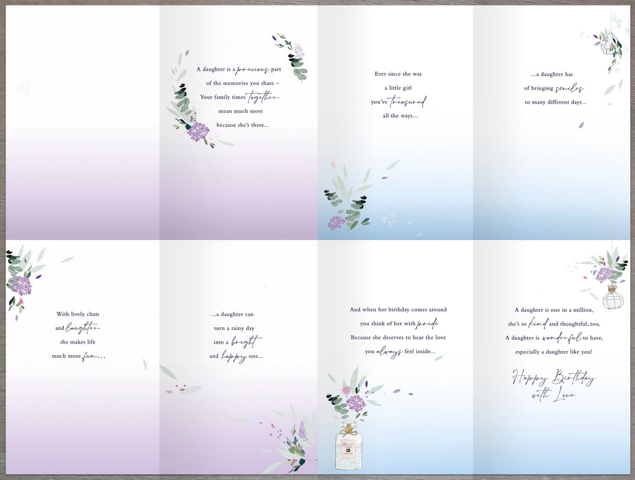 Word | Birthday Card Daughter | Happy Birthday Gifts | Her, Girls, Women | With Envelope