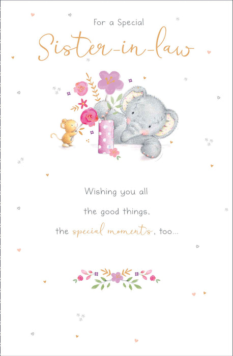 Elliot and Buttons | Birthday Card Sister | Cute Design | With Envelope