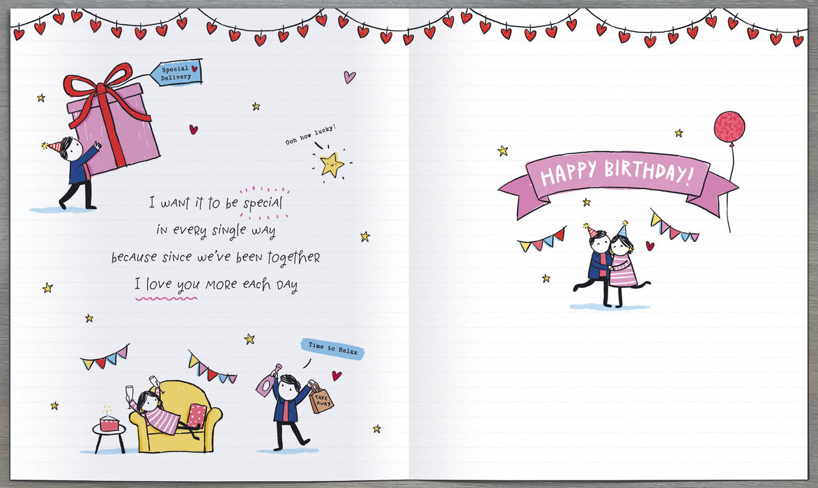 Oodles of Doodles Birthday Card for One, Cute Design
