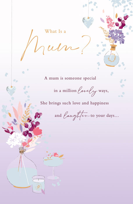 Word Portraits | Birthday Card Mum | Conventional Design | With Envelope
