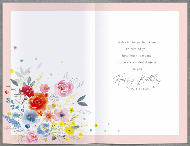 Simply | Birthday Card Niece | Happy Birthday Gifts | Her, Girls, Women | Traditional Design | With Envelope