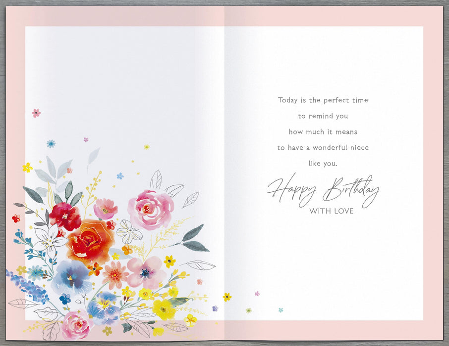 Simply | Birthday Card Niece | Happy Birthday Gifts | Her, Girls, Women | Traditional Design | With Envelope
