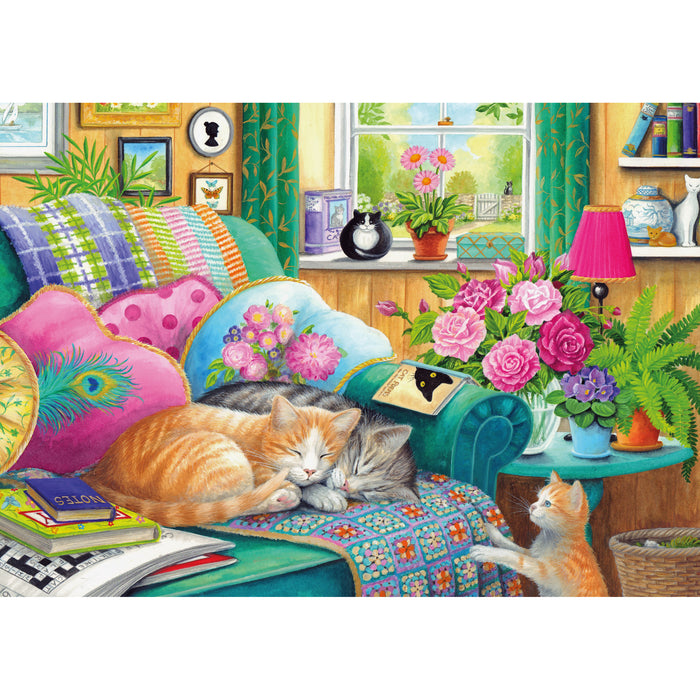 500 Piece XL Jigsaw Puzzle - Cat Naps