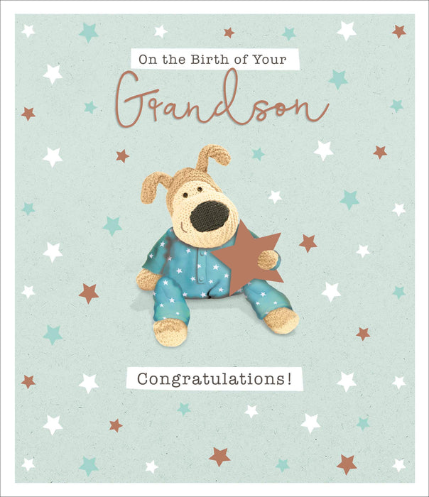 Boofle | Birth Congrats Grandson Cute | Card & Gift | With Envelope