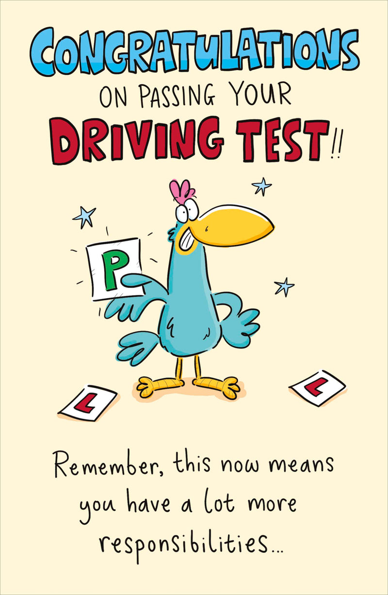 Giggles | Congrats Driving Test Hum | Card and Gift | With Envelope