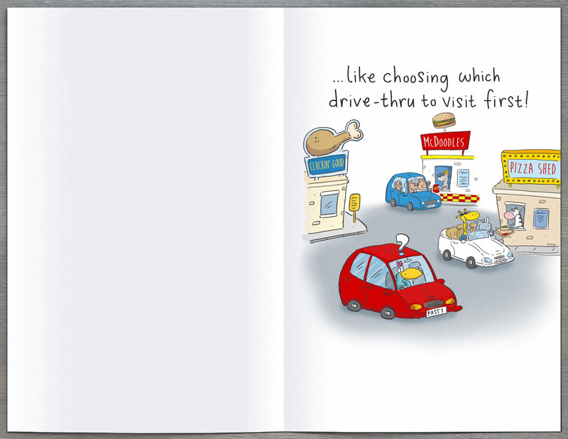 Giggles | Congrats Driving Test Hum | Card and Gift | With Envelope