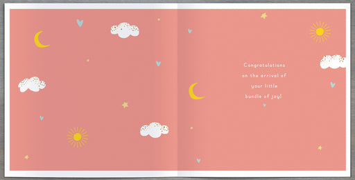 New Baby Card Baby Girl - back