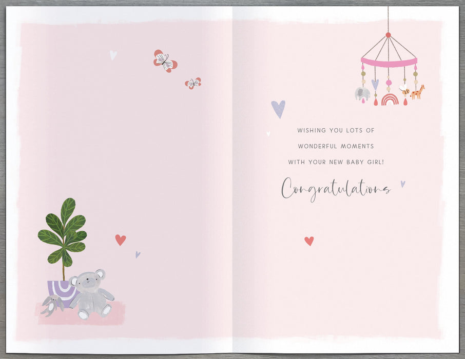 Gibson | Birth Congrats Girl | Card and Gift | With Envelope