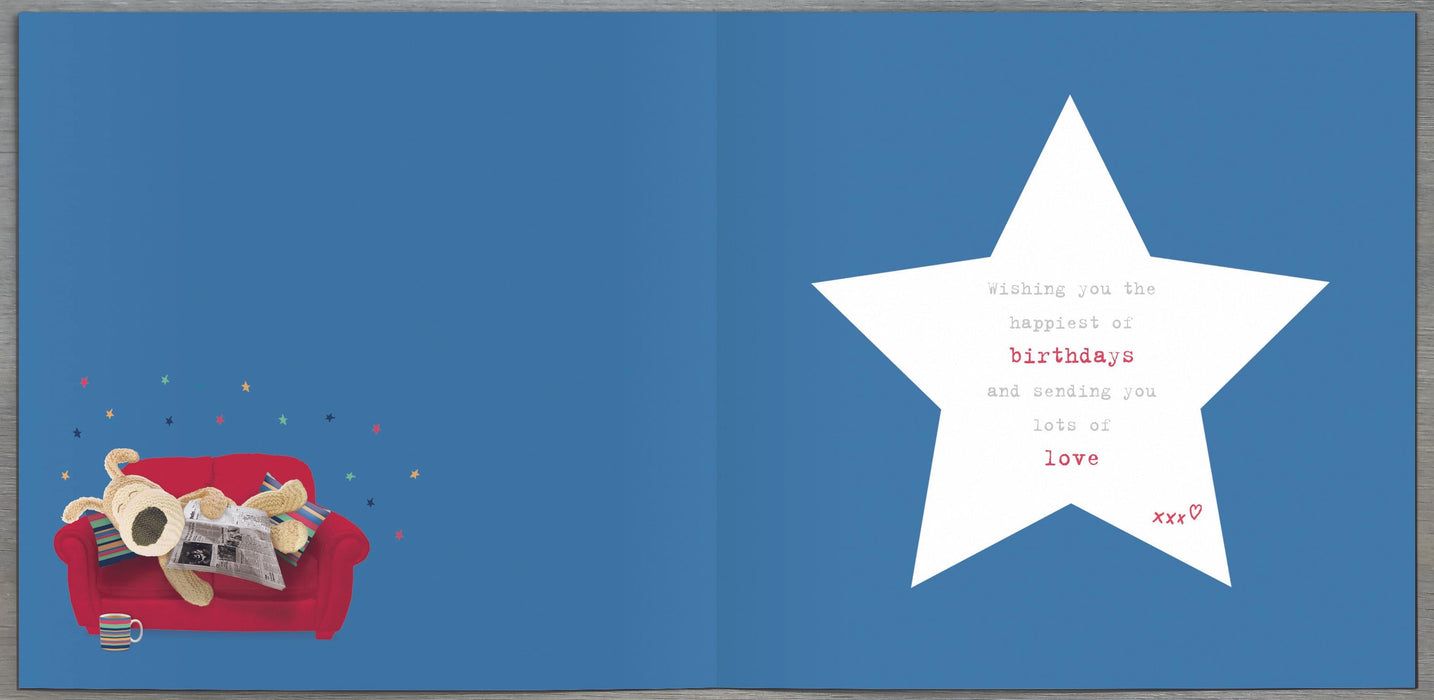 Boofle Birthday Card for Grandpa, Cute Design