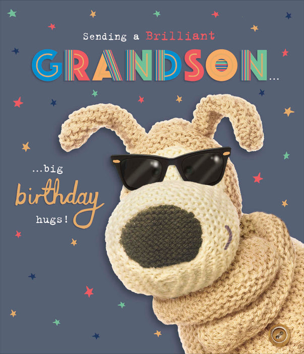 Boofle | Birthday Card Grandson Cute | Happy Birthday Gifts | Him, Boys, Men | With Envelope