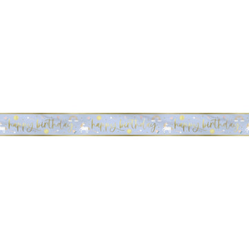 Dainty Unicorn "Happy Birthday" Foil Banner 9 ft - Long Fold