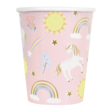 Dainty Unicorn 9oz Paper Cups 8 Pack