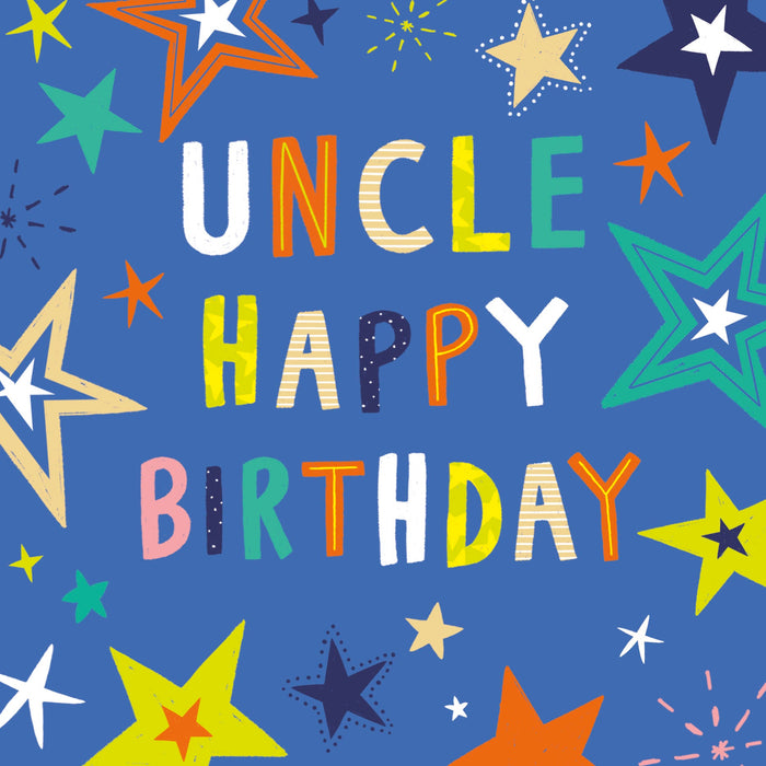 Kindred Party Poppers | Birthday Card Uncle | Conventional Design | With Envelope