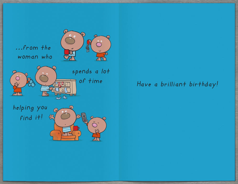 Giggles | Birthday Card Husband Hum | Happy Birthday Gifts | Him, Boys, Men | With Envelope