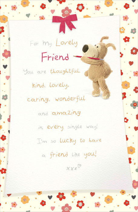 Boofle Birthday Card for Friend, Cute Design