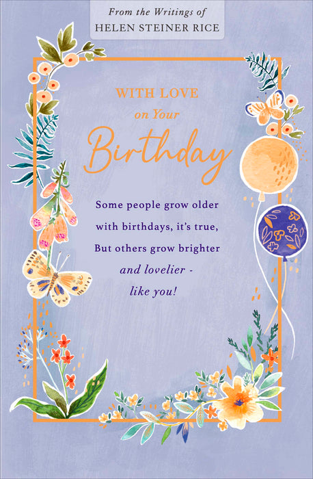 Helen Steiner Rice Birthday Card for Conv, Conv Design
