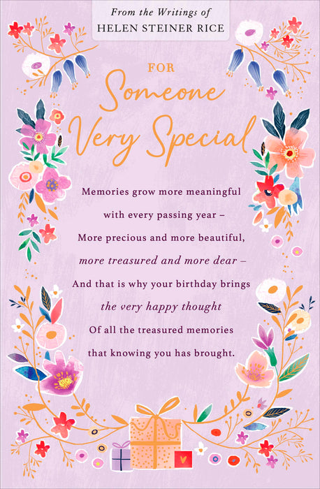 Helen Steiner Rice Birthday Card for Someone, Conv Design